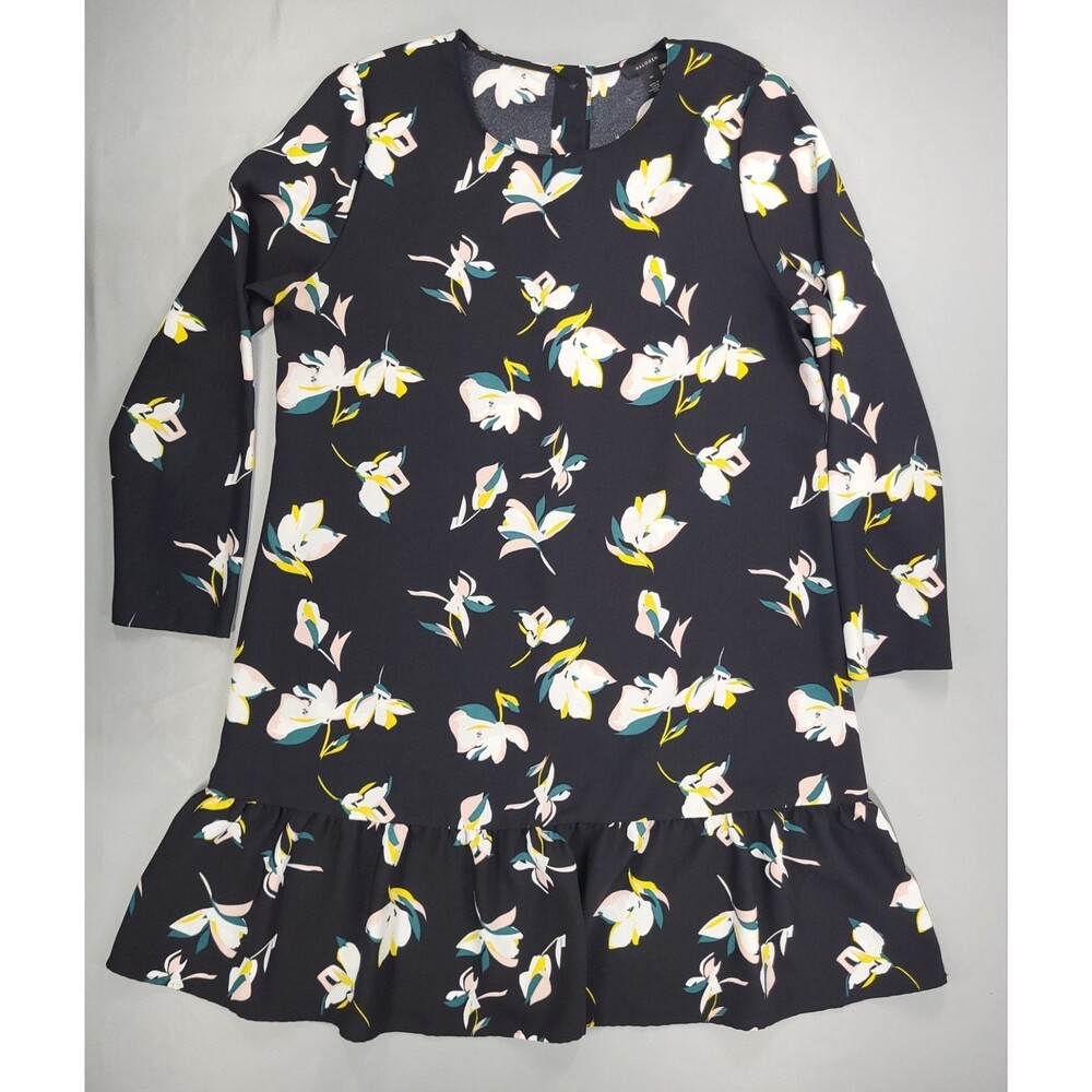 Halogen Button Back Ruffle Hem Dress Size M